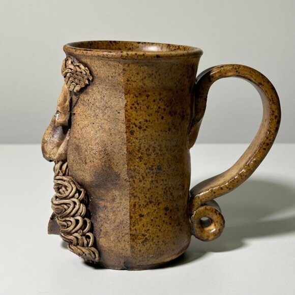 Vintage 1970s McGillivray Ugly Face Mug  Handsome Motache Great Teeth Signed - Picture 2 of 10